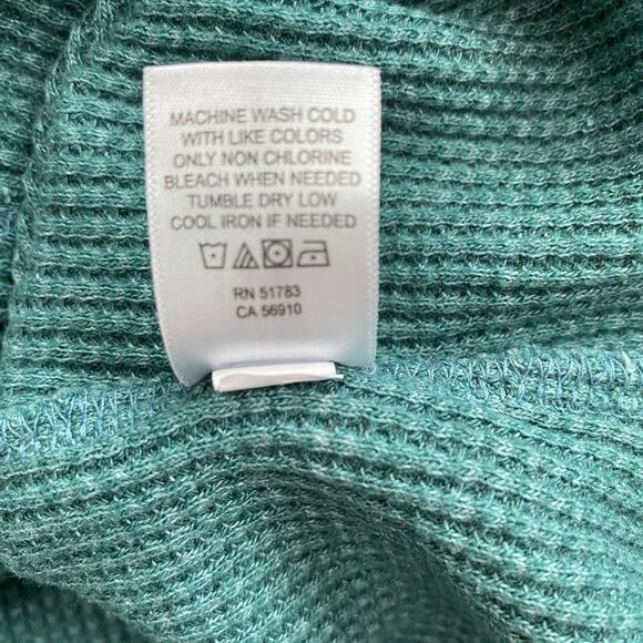 Maurices Waffle Mock Neck Fair Isle Cuff Mixer Tee - Size XS - Picture 6 of 6